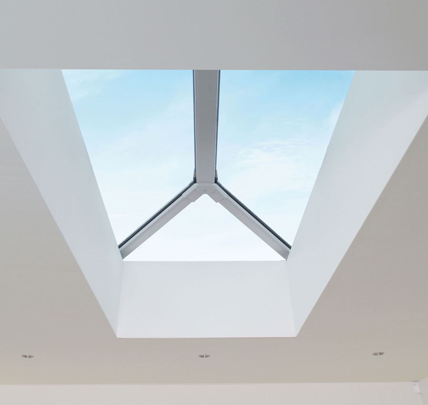 Sky pod with white frame above living room in Maidstone